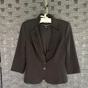 White House | Black Market Elegant Black Women's Blazer 3/4 sleeves. Size 6